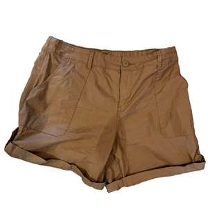 Sanctuary Style Utility shorts elastic back waist poplin Adjustable length Sz L